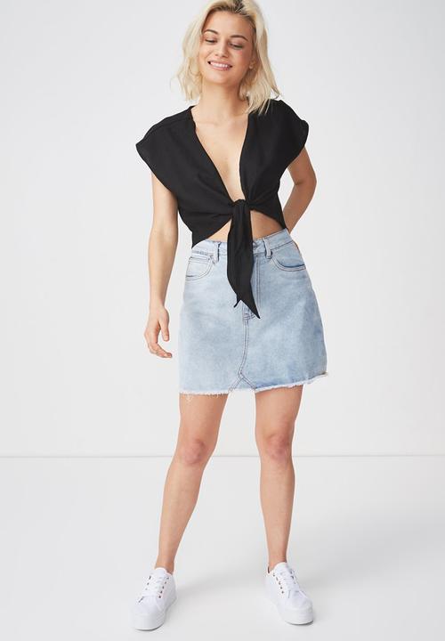 Cotton On - Jamie wrap top - black