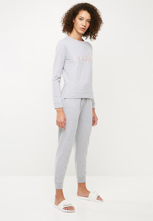 Missguided - Crush lounge set - grey