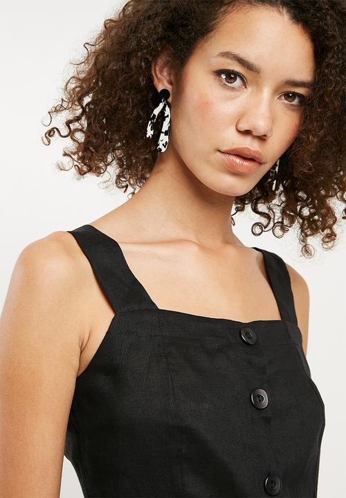 Superbalist - Button front cami - black