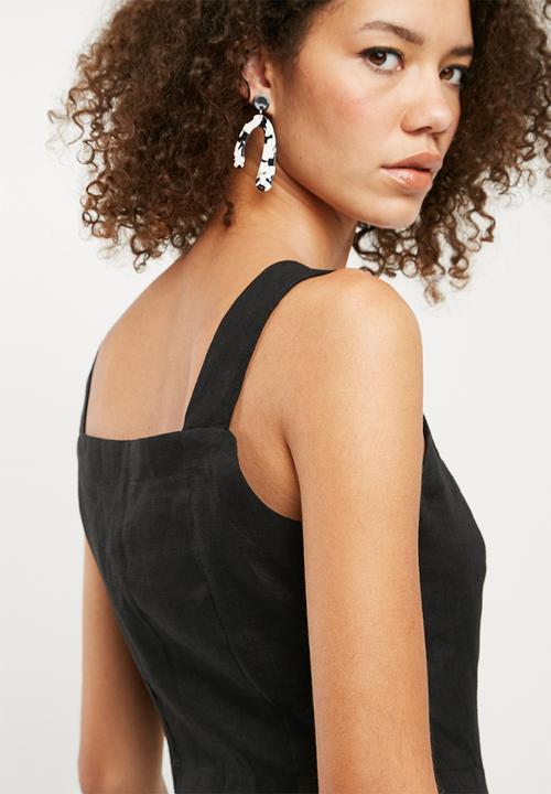 Superbalist - Button front cami - black