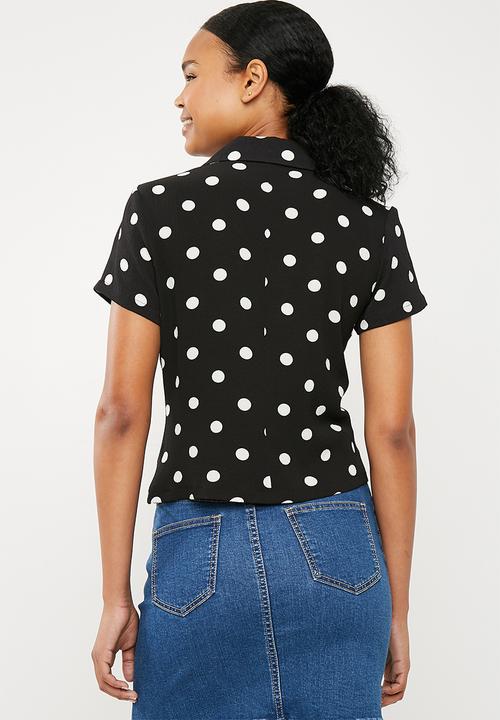 Superbalist - Soft shirt with buttons -  black & white 