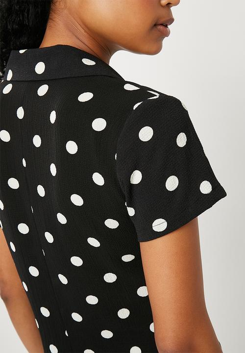 Superbalist - Soft shirt with buttons -  black & white 