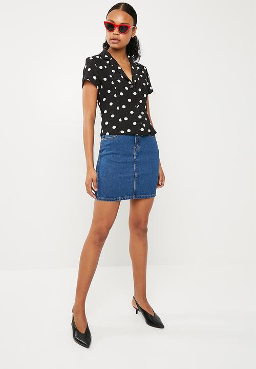 Superbalist - Soft shirt with buttons -  black & white 