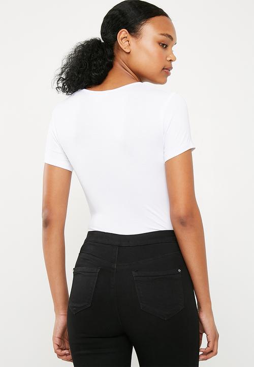 Missguided - Slogan maybe later T-shirt - white