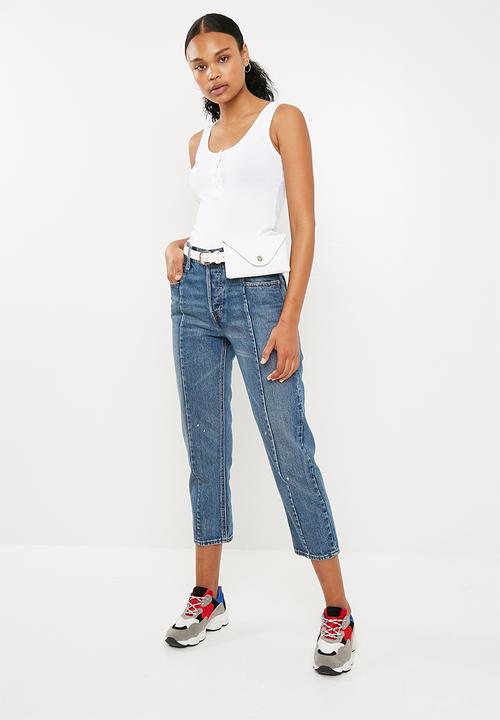Missguided - Button front bodysuit - white