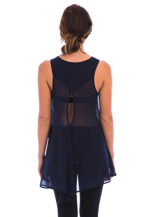 Harper’s Rose - Key Hole Top – Navy