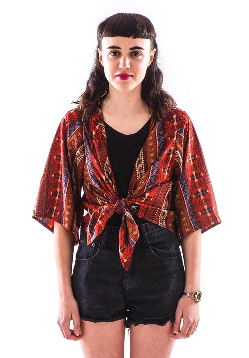 Peace, Love & Tie-Dye - The 3 Way Top – Tribal Print Red