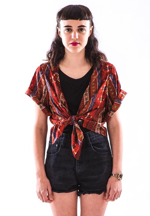 Peace, Love & Tie-Dye - The 3 Way Top – Tribal Print Red
