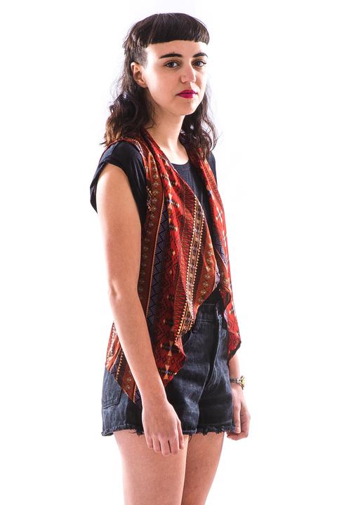 Peace, Love & Tie-Dye - Waistcoat – Tribal Red