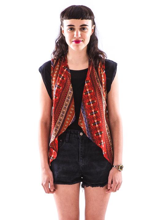Peace, Love & Tie-Dye - Waistcoat – Tribal Red