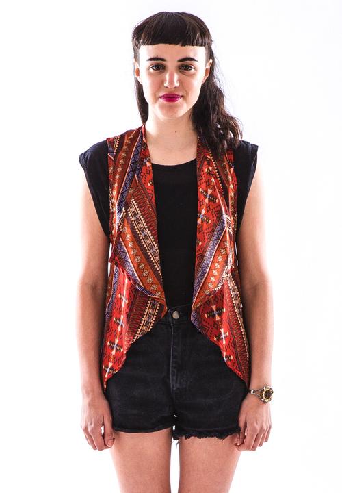 Peace, Love & Tie-Dye - Waistcoat – Tribal Red