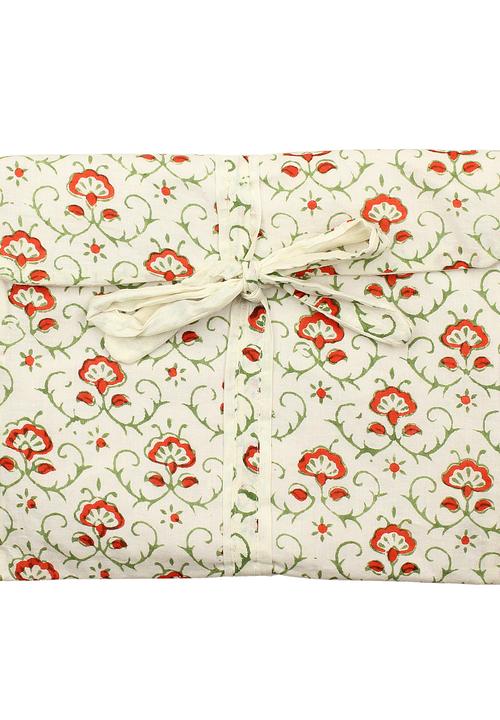 Big Blowout Sale - Cotton Pyjamas – Bloom Print, Blue Cuff