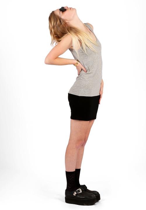 Big Blowout Sale - Contrast Hem Vest – Grey