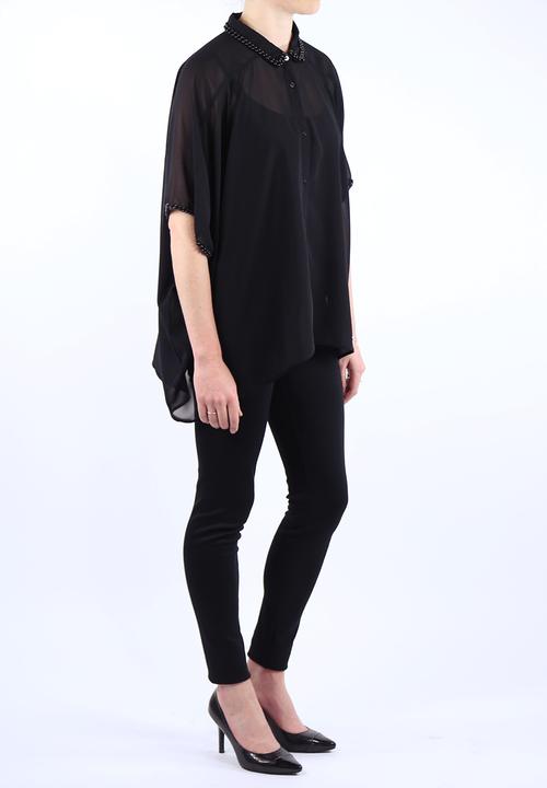Big Blowout Sale - Foxy Boxy Shirt – Black