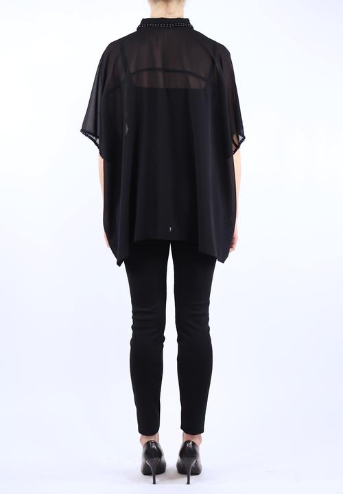 Big Blowout Sale - Foxy Boxy Shirt – Black