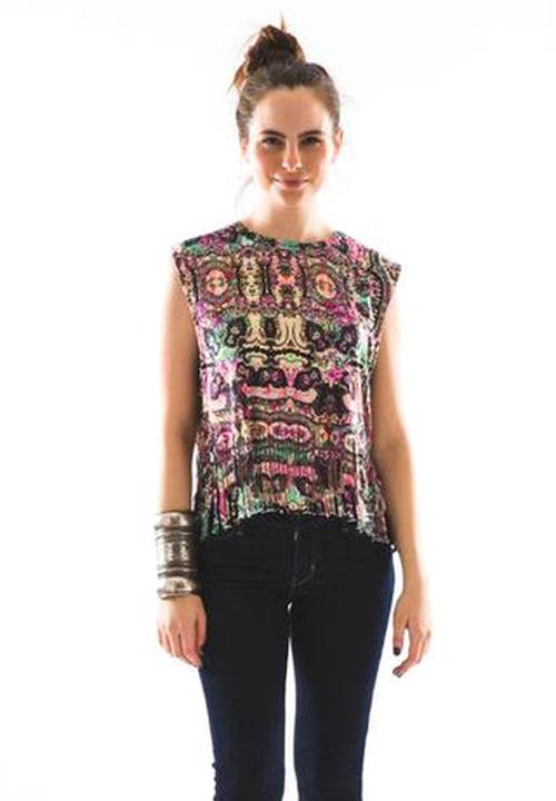 Fashion Down Under - Ashram Fringed Tank – Multi