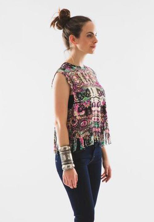Fashion Down Under - Ashram Fringed Tank – Multi