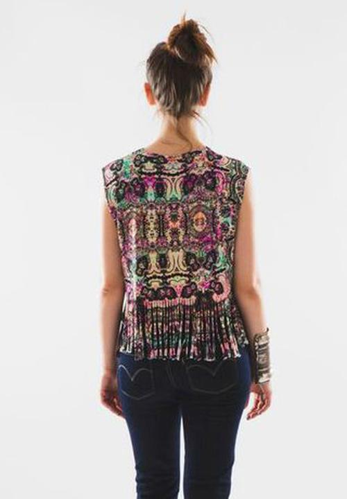 Fashion Down Under - Ashram Fringed Tank – Multi