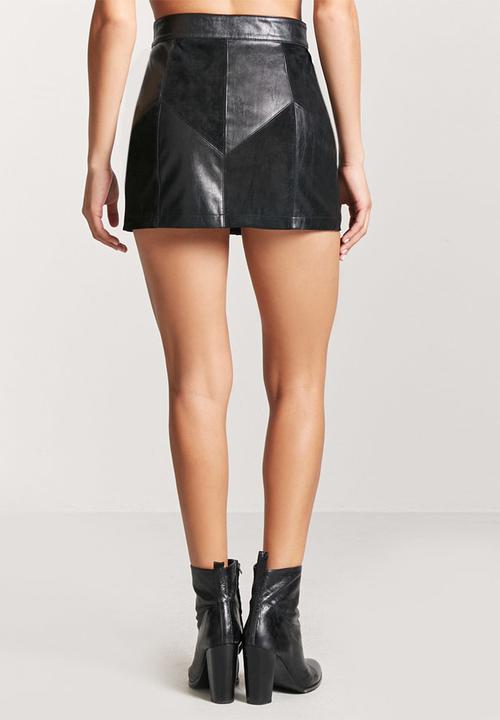 Forever21 - Patchwork Skirt Black