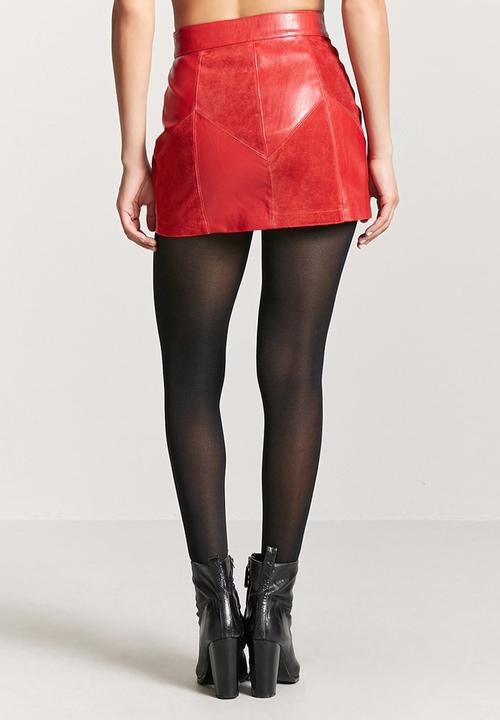 Forever21 - Patchwork Skirt Red