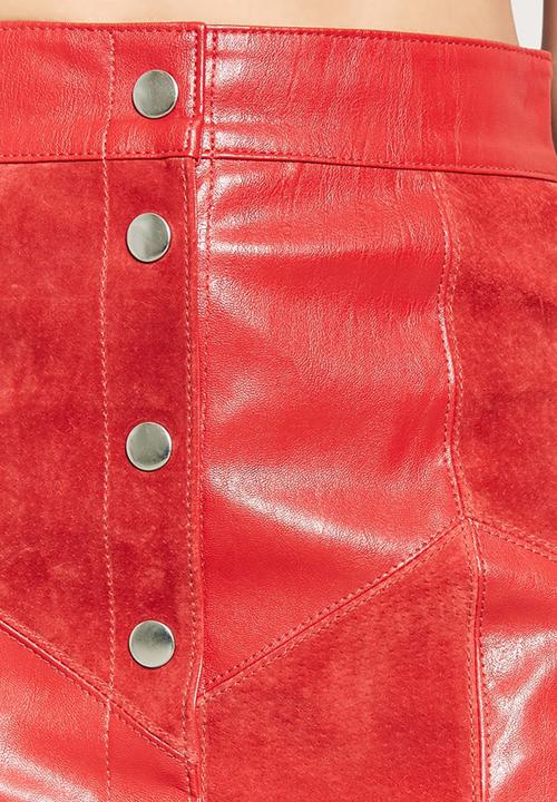 Forever21 - Patchwork Skirt Red