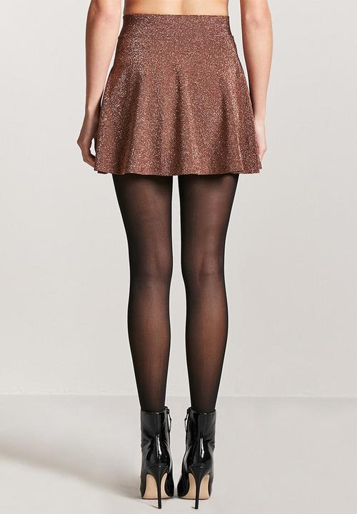 Forever21 - Shimmer Detail Skirt Dark Brown