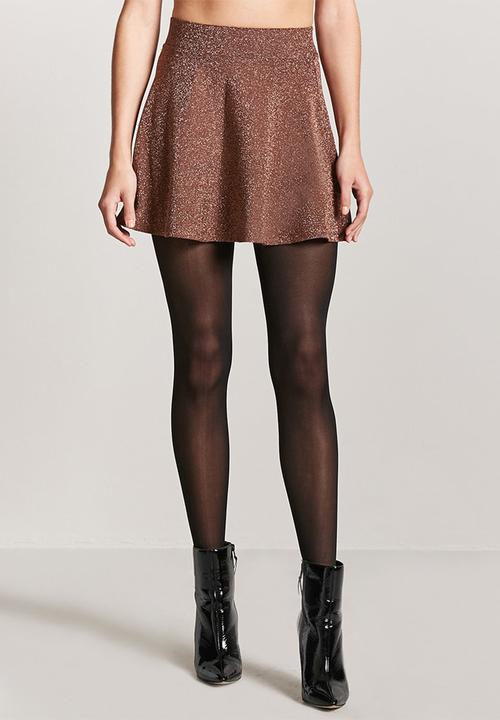 Forever21 - Shimmer Detail Skirt Dark Brown