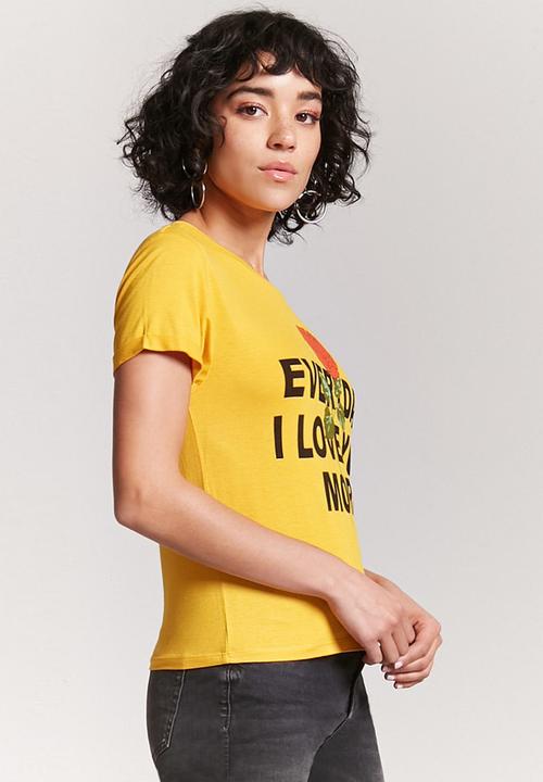 Forever21 - Short Sleeve T-shirt Yellow