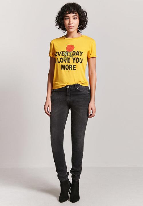 Forever21 - Short Sleeve T-shirt Yellow