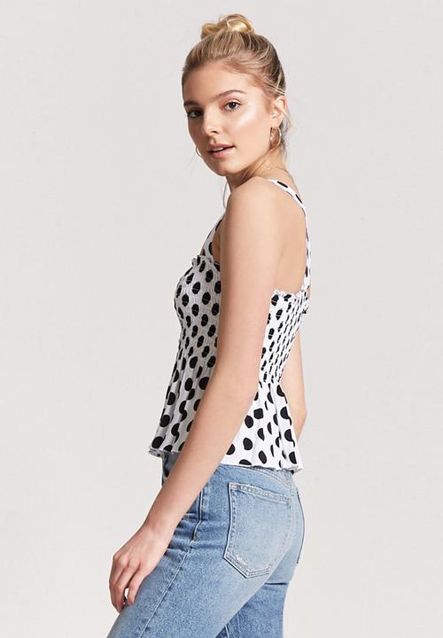 Forever21 - Polka-dot Top Black and White