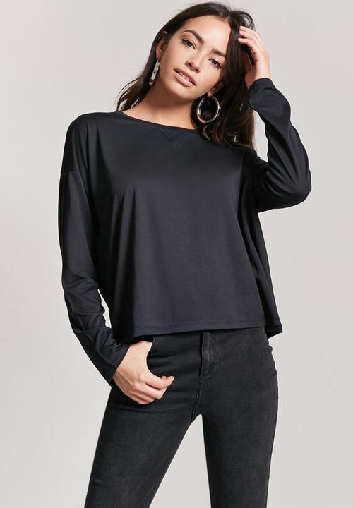 Forever21 - Flowy T-shirt Black