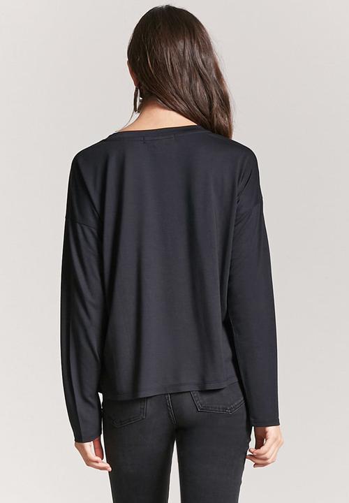Forever21 - Flowy T-shirt Black