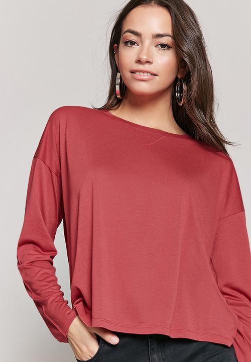 Forever21 - Flowy T-shirt Dark Pink