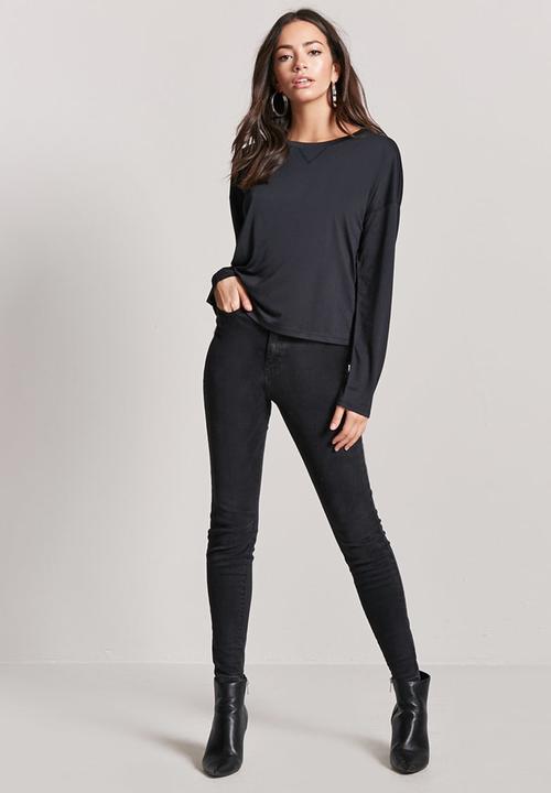 Forever21 - Flowy T-shirt Black