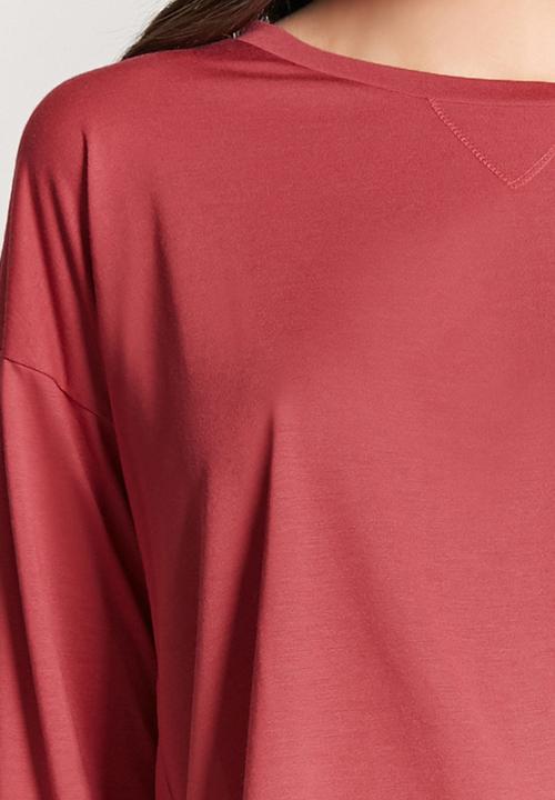 Forever21 - Flowy T-shirt Dark Pink
