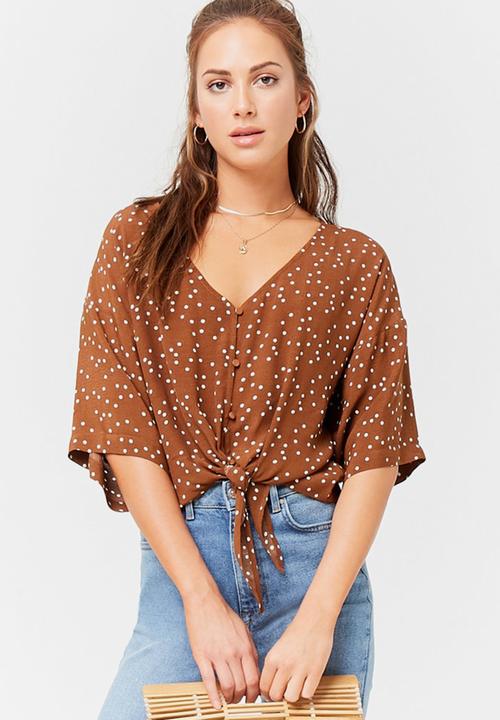 Forever21 - Polka-dot Blouse Brown