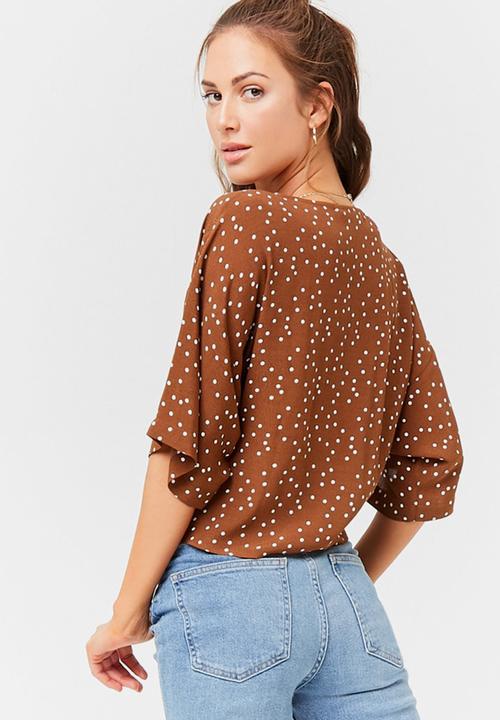 Forever21 - Polka-dot Blouse Brown