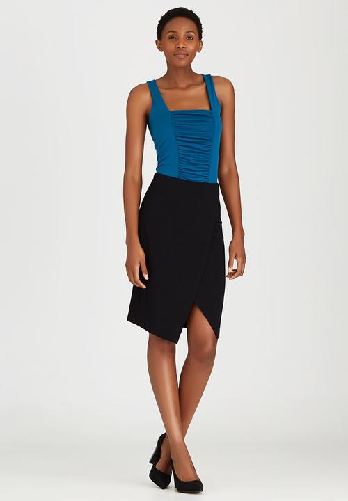 edit - Knit Wrap Skirt Black