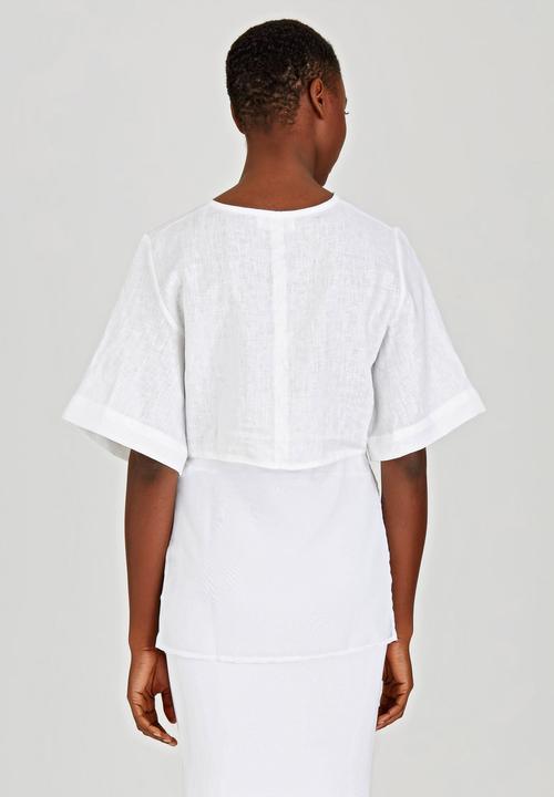 LUMIN - Fabric Combo T-Shirt White