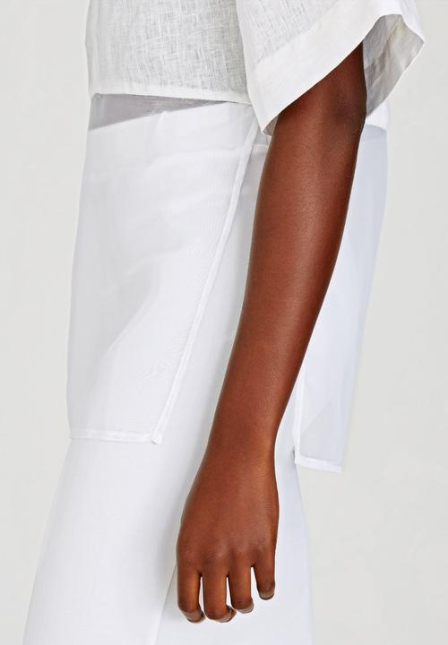 LUMIN - Fabric Combo T-Shirt White