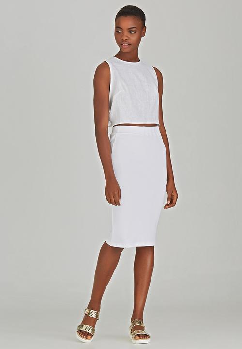 LUMIN - Tube Skirt White