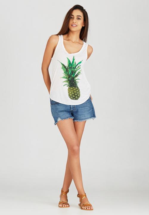 c(inch) - Combo Tank Top White