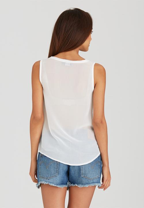 c(inch) - Combo Tank Top White