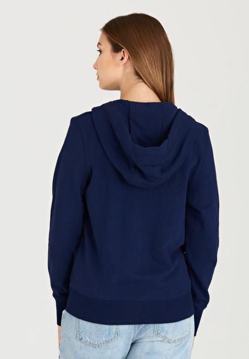 Russell Athletic - Varsity Zip Through Hoody with Rosette Print Navy