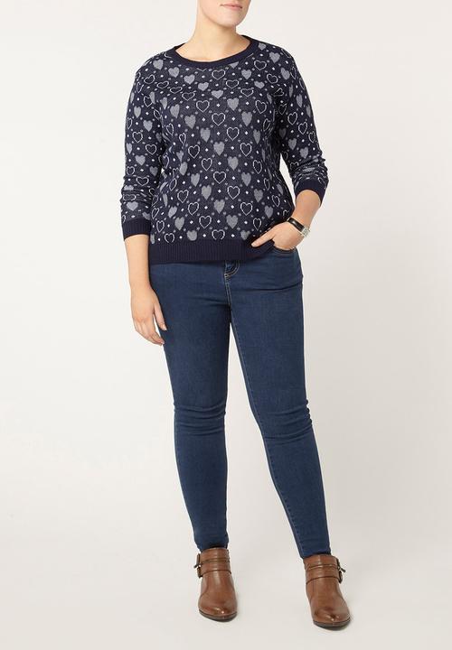 EVANS - Heart Jumper Navy