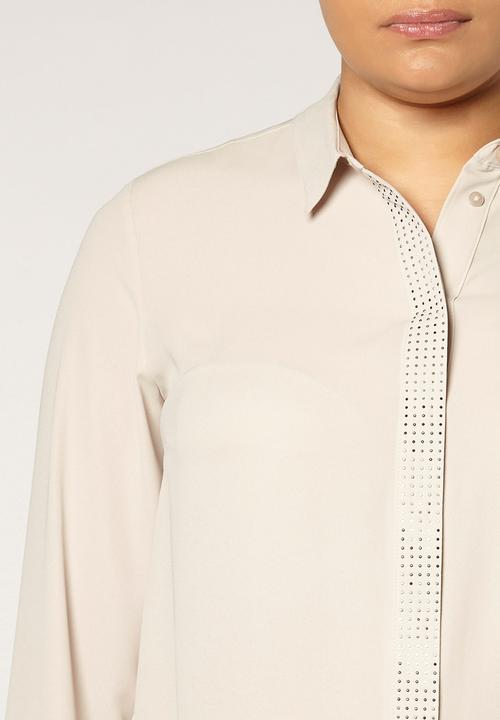 EVANS - Sparkle Shirt Beige