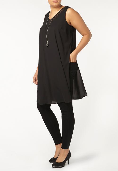 EVANS - Sleeveless Tunic Black