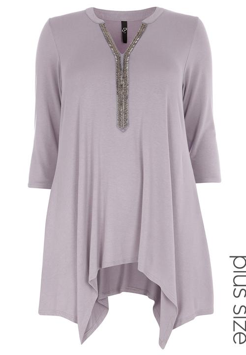 EVANS - Drape Tunic Grey