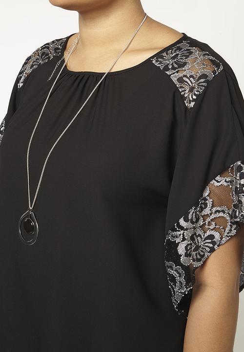 EVANS - Kimono Sleeve Blouse Black