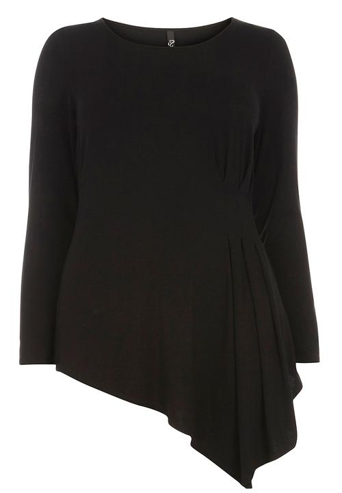 EVANS - Hourglass Fit Asymmetric Top Black